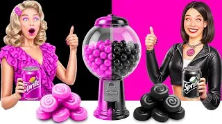 Miniature : Barbie vs Bratz Défi Gourmand Rose ou Noir | Situations Alimentaires Amusantes