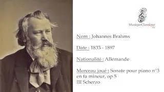 Miniature : ♬ SONATE POUR PIANO N°3 EN FA MINEUR, III, OP 90 ♬ | JOHANNES BRAHMS | MUSIQUE CLASSIQUE TV ♬