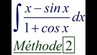 Miniature : Primitive d-une fonction trigo: int(x-sin(x)).(1+cos(x). méthode 2.