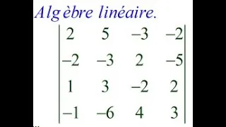 Miniature : Déterminant d'une matrice 4x4.Niveau Post-bac et prépa.
