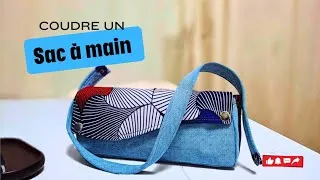 Miniature : coudre un sac en jeans et wax #couture #jeans