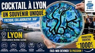 Miniature : Quelle animation choisir pour un cocktail d'entreprise à Lyon ? Découvrez la Fresque 360° My Art Box
