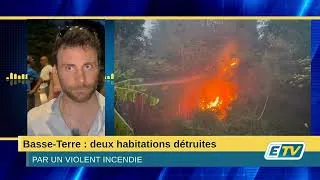 Miniature : Basse-Terre : deux habitations détruites par un violent incendie