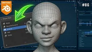 Miniature : #86 | Comment animer un visage dans Blender : Tutoriel Shape Keys (FR)