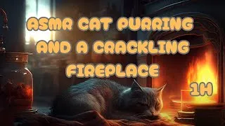 Miniature : ASMR cat purring and a crackling fireplace