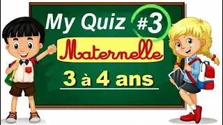 Miniature : QUIZ #3 pour ENFANTS | Petite Section | Première année de maternelle | élèves âgés de 3 à 4 ans