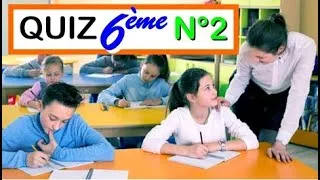 Miniature : QUIZ Niveau 6ème - Exercices N°2 - Toutes les matières - QCM 20 questions