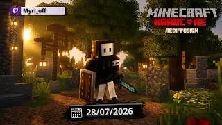 Miniature : Hardcore Minecraft – Pose du Verre ! (Rediff Live du 28/07/2026)