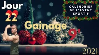 Miniature : Calendrier de l'avent sportif 2021 - Jour 22 : Gainage 9' - Abdos, Renforcement musculaire maison