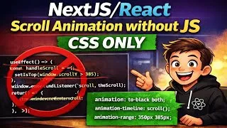 Miniature : NextJS / React : Animations au scroll sans JavaScript (CSS Only) 2026