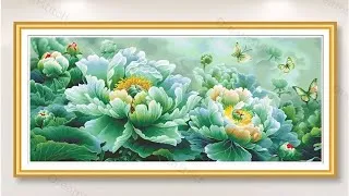 Miniature : Pivoine verte #dreamstitch #crossstitch #pointdecroix 