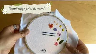 Miniature : Tutoriel broderie | Remplissage: Point de nœud