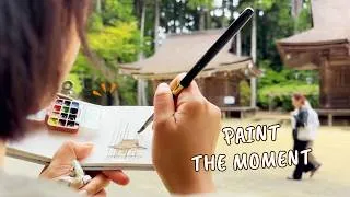 Miniature : This Tiny Art Routine Made My Trips More Memorable ✧ Watercolor on the go