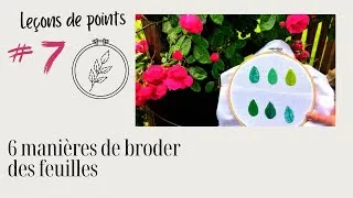 Miniature : 6 manières de broder des feuilles # 7 leçon de points