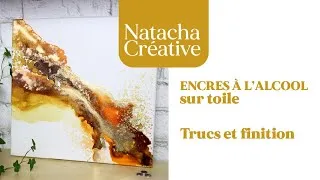 Miniature : Comment peindre à l'encre à l'alcool sur toile et trucs de finition.