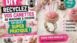 Miniature : 46.🪡 Recycler une canette de machine à coudre en bijoux#shabby #facile #recyclage #couture 