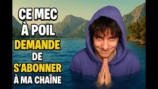 Miniature : Ce mec à poil demande à ses abonnés de s'abonner à ma chaîne YouTube !!! (@Manoks)