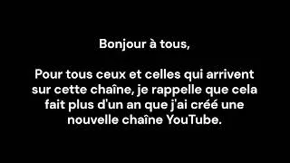 Miniature : VOICI MA NOUVELLE CHAÎNE YOUTUBE POUR LES ANCIENS ET NOUVEAUX ARRIVANTS :