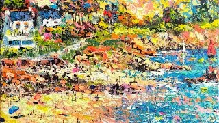 Miniature : Scène de plage, acrylique, Nathalie JAGUIN, 4 août 2024