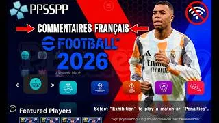 Miniature : TÉLÉCHARGER eFootball 2026 PPSSPP avec commentaires français 🇫🇷
