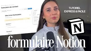 Miniature : Comment créer un formulaire Notion aesthetic // tutoriel rapide + template simple (pour débutant)