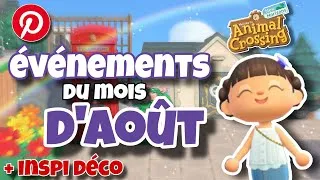 Miniature : Les ÉVÉNEMENTS du mois D'AOÛT 🪻✨️ + INSPI DÉCO *tout savoir, recap...* Animal crossing new horizons