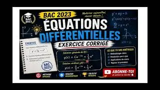 Miniature : Exercice corrigé BAC 2023 – Équations Différentielles