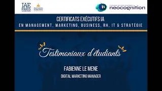 Miniature : Témoignage de Fabienne Le Mène, Digital Marketing Manager