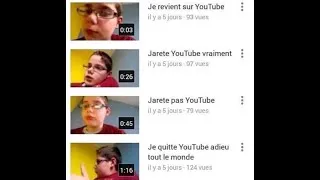 Miniature : JE REVIENS SUR YOUTUBE