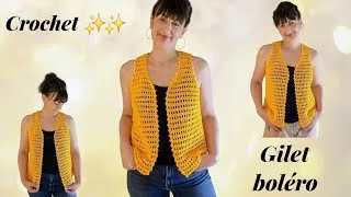 Miniature : Gilet "Éclat de couleur "crochet tt tailles ,vous allez craquer 😊💛#crochet #knitting #tutorial 