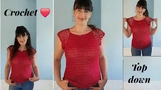 Miniature : ✨️Top Vérano tt tailles crochet facile 😊#crochet #knitting ##tutorial #faitmain 