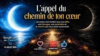 Miniature : 🌕NOUVELLE LUNE  EN CANCER ♋️              "LE CHEMIN QUE TON CŒUR N'OSE PLUS IGNORER ...❗️"🔥🦋🌙