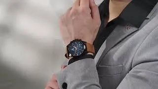 Miniature : Montre homme chronographe étanche lumineuses