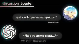 Miniature : Splatoon mais chatgpt me donne les PIRES armes