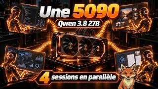 Miniature : Une 5090, Qwen 3.8 27B, 4 sessions en parallèle : voici la config