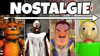 Miniature : RETOUR AUX JEUX D'HORREUR de mon ENFANCE | FNAF, Baldi, Granny, Hello Neighbor