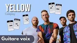 Miniature : Yellow - Coldplay cover guitare et voix avec les accords #acoustic