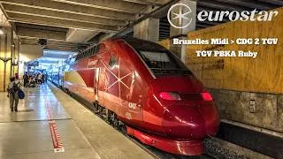 Miniature : Eurostar - TGV PBKA Ruby : Bruxelles Midi → Aéroport CDG 2 TGV