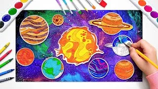 Miniature : Activité de coloriage du système solaire pour les tout-petits | Noms des planètes et faits amusants