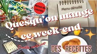 Miniature : Retour de courses🛒 & recettes🥗 3 Jours / 7 Personnes . 👩‍👧‍👦👨‍👧‍👦
