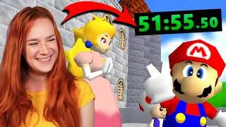 Miniature : J'ai ENCORE BATTU mon RECORD !!! SPEEDRUN 70 étoiles ⭐ Super Mario 64