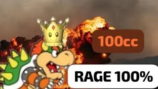 Miniature : Je rage à mort sur mkwii sur la coupe couronne avec bowser