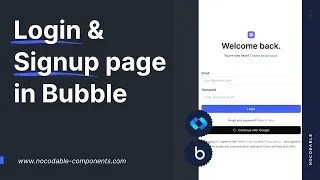 Miniature : Build a Responsive Signup & Login page in Bubble.io｜Bubble.io tutorials