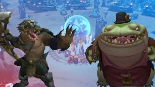 Miniature : Troll pick (Tahm Kench & Renekton) en bot lane.