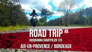 Miniature : Husqvarna Svartpilen 125 | Road Trip 4K d’Aix-en-Provence à Bordeaux (France)