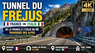Miniature : Tunnel du Fréjus 🇫🇷➡️🇮🇹 | De la France à l'Italie en voiture en 4K | Traversée des Alpes