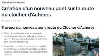 Miniature : Création d'un nouveau pont sur la route du clocher d'Achères.