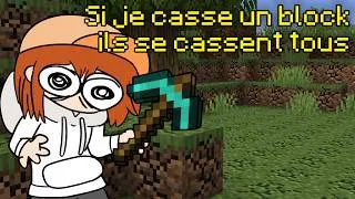 Miniature : Minecraft mais quand je CASSE un block, ils se CASSENT TOUS