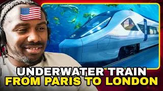 Miniature : American Reacts to Eurostar Train that goes UNDER WATER || PARIS to LONDON