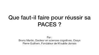 Miniature : Réussir sa PACES : méthodologie pour apprendre ses cours
